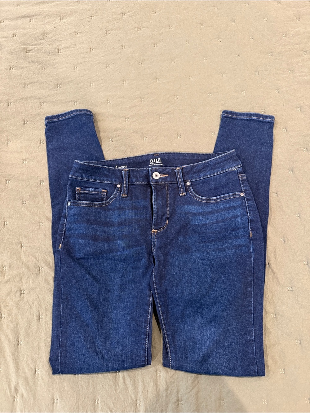 a.n.a Indigo Skinny Jeans - Classic Dark Blue